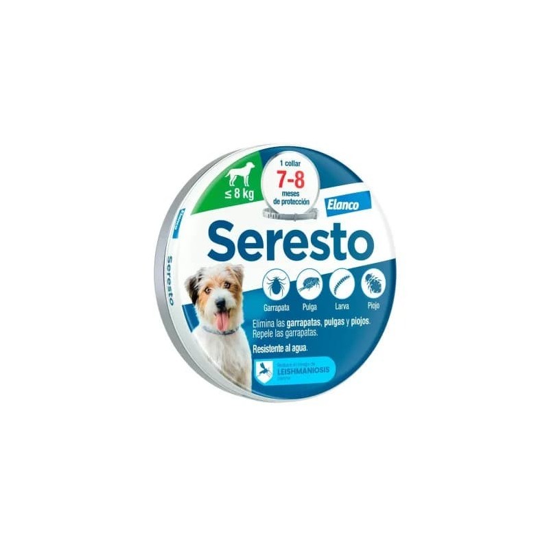 SERESTO COLLAR PARA PERROS MENOS DE 8 KG 38 CM 1,25/0,56 G