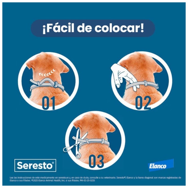 SERESTO COLLAR PARA PERROS MÁS DE 8 KG 70 CM 4,50/2,03 G