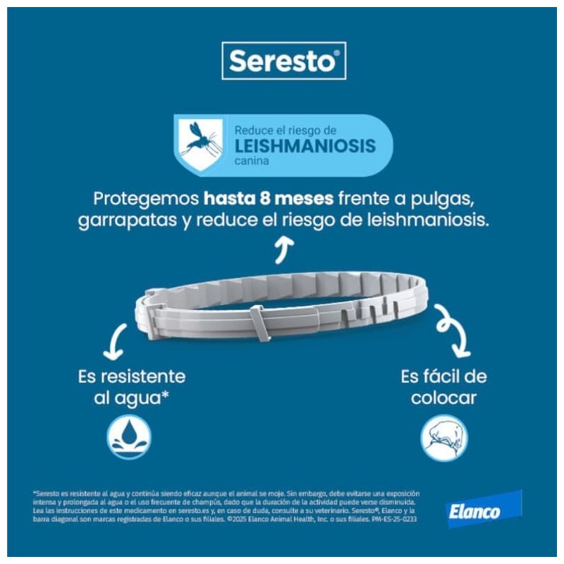 SERESTO COLLAR PARA PERROS MÁS DE 8 KG 70 CM 4,50/2,03 G
