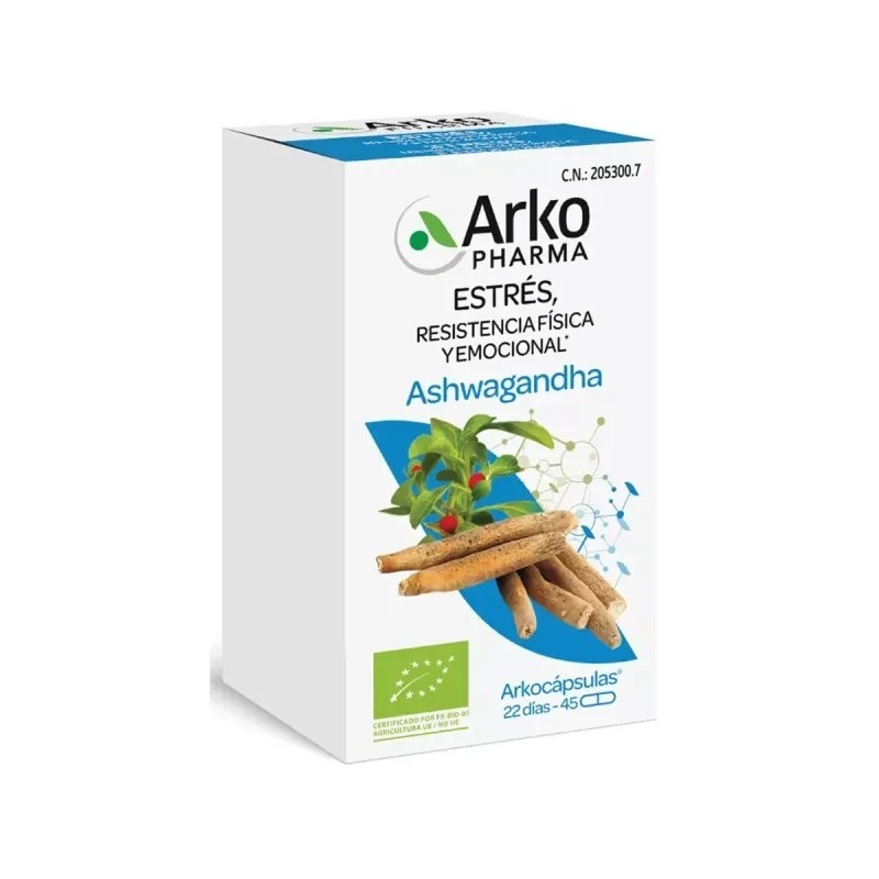 Arkocápsulas Ashwagandha BIO 45 cáps | Farmacia Liceo