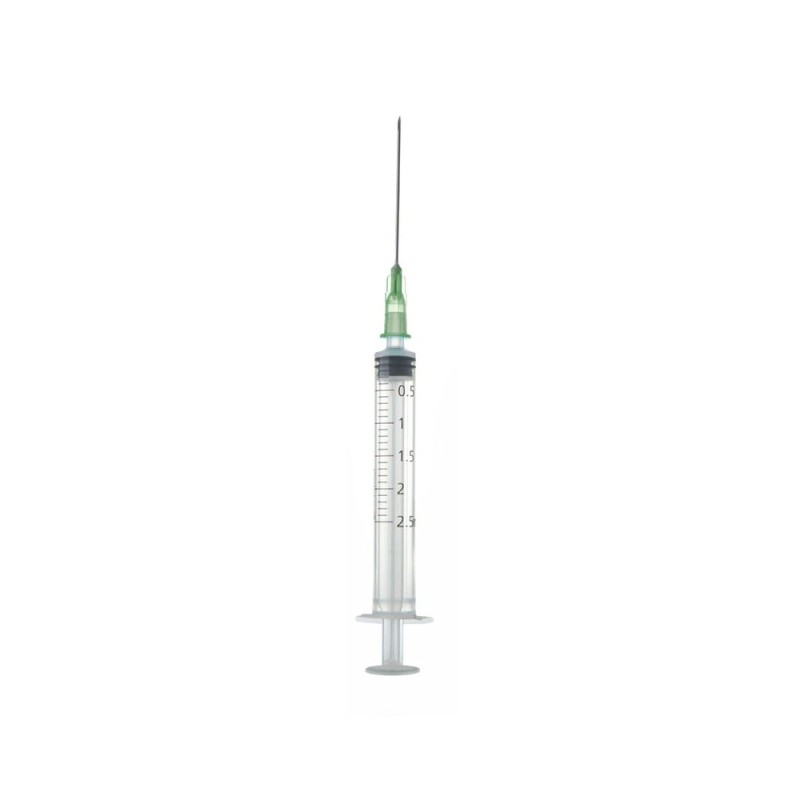 JERINGA DE TRES CUERPOS CON AGUJA ICOPLUS3 2,5 ML G22 A:0,7 X 30 MM 100 UNIDADES