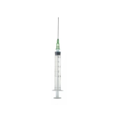 JERINGA DE TRES CUERPOS CON AGUJA ICOPLUS3 2,5 ML G22 A:0,7 X 30 MM 100 UNIDADES
