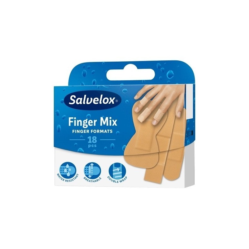 SALVELOX FINGER MIX APOSITO ADHESIVO SURTIDO 18