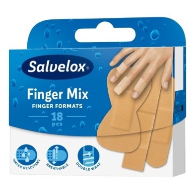 SALVELOX FINGER MIX APOSITO ADHESIVO SURTIDO 18