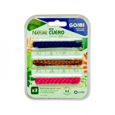 GOIBI PULSERA CITRONELA ECO CUERO 3 UNI