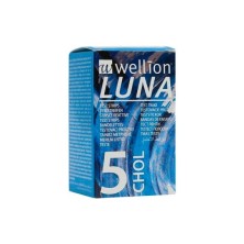 WELLION LUNA 5 TIRAS COLESTEROL