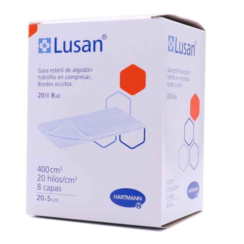 GASA ESTERIL ALGODON HIDROFILO COMPRESAS LUSAN S 100 UNIDADES