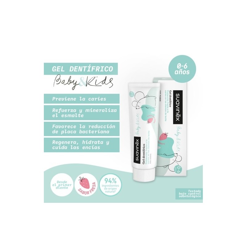 ORAL BABY DENTIFRICO SUAVINEX 1 TUBO 50 ML SABOR FRESA