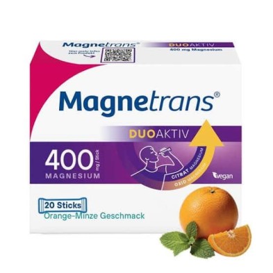 MAGNETRANS DUOAKTIV 400 MG 20 SOBRES SABOR NARANJA-MENTA