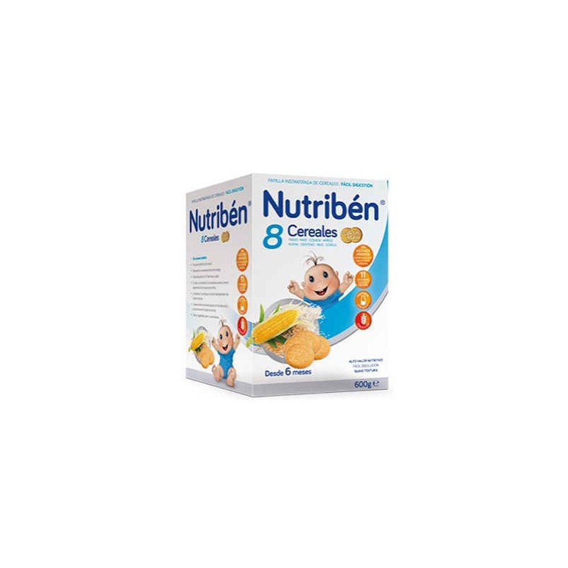 NUTRIBEN PAPILLA 8 CEREALES GALLETAS MARIA 600 GR