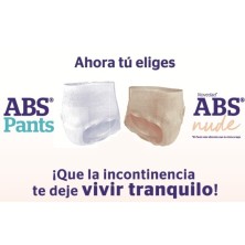 ABSORBENTE INCONTINENCIA ORINA SUPER-NOCHE ANATOMICO ABS NUDE PANTS 80 UNIDADES TALLA PEQUEÑA