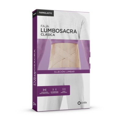 FAJA LUMBOSACRA CLASICA FARMALASTIC 1 UNIDAD TALLA MEDIANA COLOR BEIGE