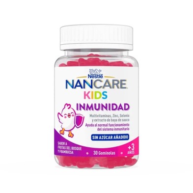 NANCARE KIDS INMUNIDAD 30 GOMINOLAS SABOR A FRUTAS DEL BOSQUE Y FRAMBUESA