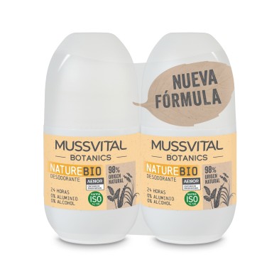 MUSSVITAL ESSENTIALS BOTANICS DESODORANTE NATURE 2 ENVASES 75 ML