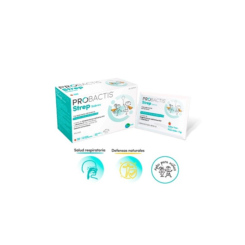 PROBACTIS STREP KIDS 30 SOBRES 1,5 G SABOR FRESA