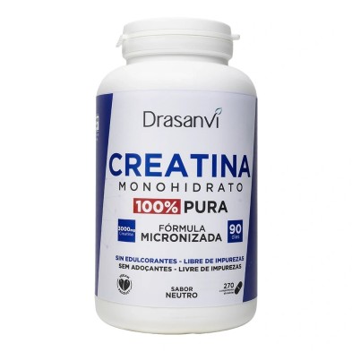 CREATINA MONOHYDRATO DRASANVI 80MESH SABOR NEUTRO 270 COMPRIMIDOS