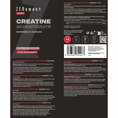 Zenement Creatina Monohidrato 500 g Sin Sabor | Liceo