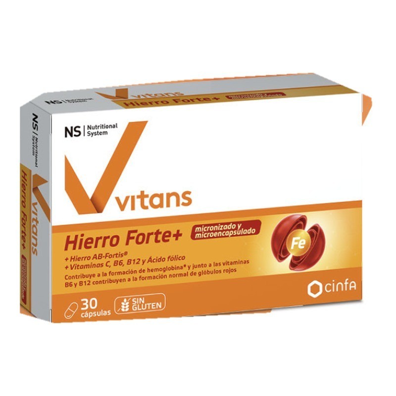 NS Vitans Hierro Forte+ 30 Cápsulas | Farmacia Liceo