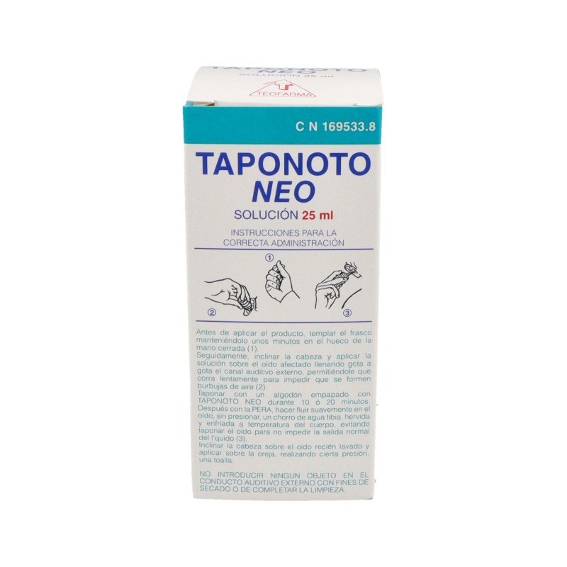 Taponoto Neo Solución Limpieza Oídos 25 ml | Farmacia Liceo