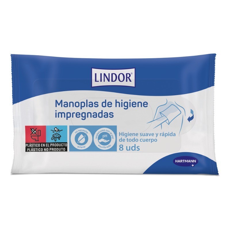 Lindor Manoplas de Higiene 8 Manoplas | Farmacia Liceo