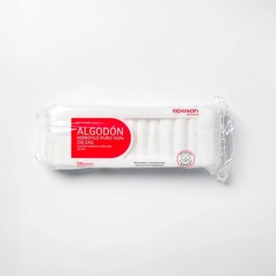 ALGODON ZIG ZAG PURO 100% HIDROFILO APOSAN BOTIQUIN 1 BOLSA 100 G