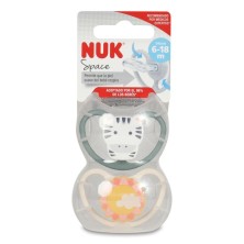 Chupete Silicona Nuk Pm Air 6 - 18 Meses 2 Unidades Zebra