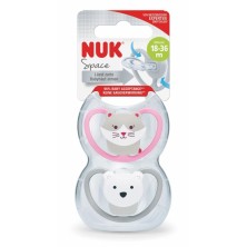 Chupete Silicona Nuk Space 18 - 36 Meses 2 Unidades