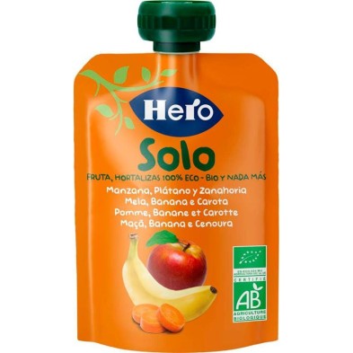 Hero Baby Solo Manzana Plátano y Zanahoria 1 Bolsa 100 g