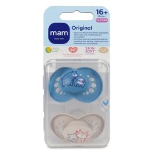 Chupete Silicona Mam Original + 16 Meses Coleccion 1-a Pack Doble
