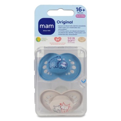Chupete Silicona Mam Original + 16 Meses Coleccion 1-a Pack Doble
