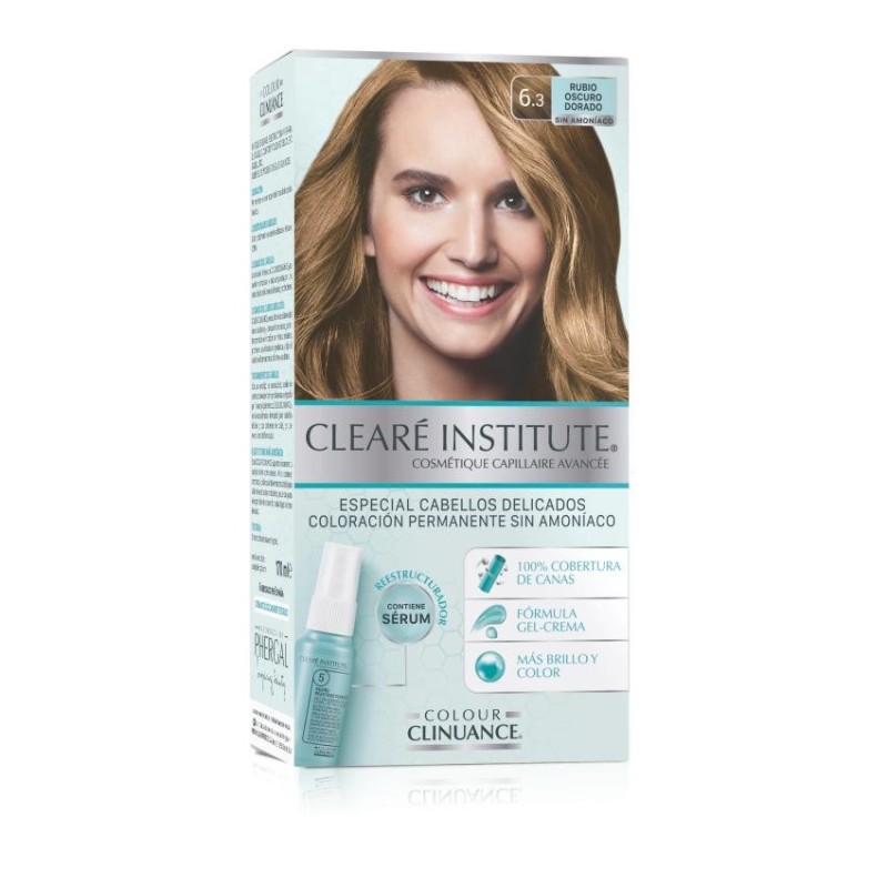 Cleare Institute Colour Clinuance 1 Envase 170 ml Tono 6.3 Rubio Oscuro Dorado