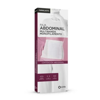 Faja Abdominal Multibanda Monofilamento Farmalastic 1 Unidad Talla Pequeña Color Blanco