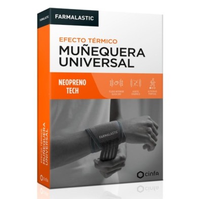 Muñequera Farmalastic Neopreno Tech 1 Unidad Talla Única Color Gris