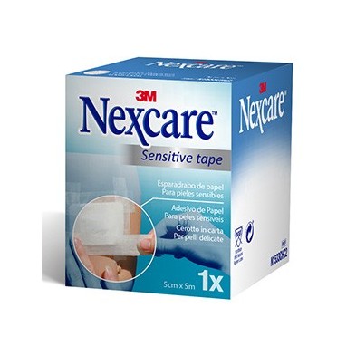 Esparadrapo Hipoalergico 3m Nexcare Sensitive Tape 1 Unidad 5 m x 5 cm Color Blanco