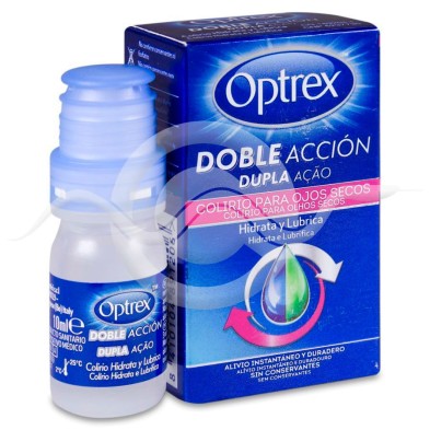 Optrex Colirio Doble Accion para Ojos Secos 1 Envase 10 ml