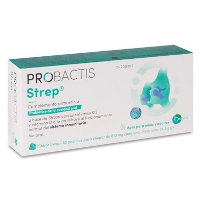 Probactis Strep 30 Pastillas para Chupar Sabor Fresa