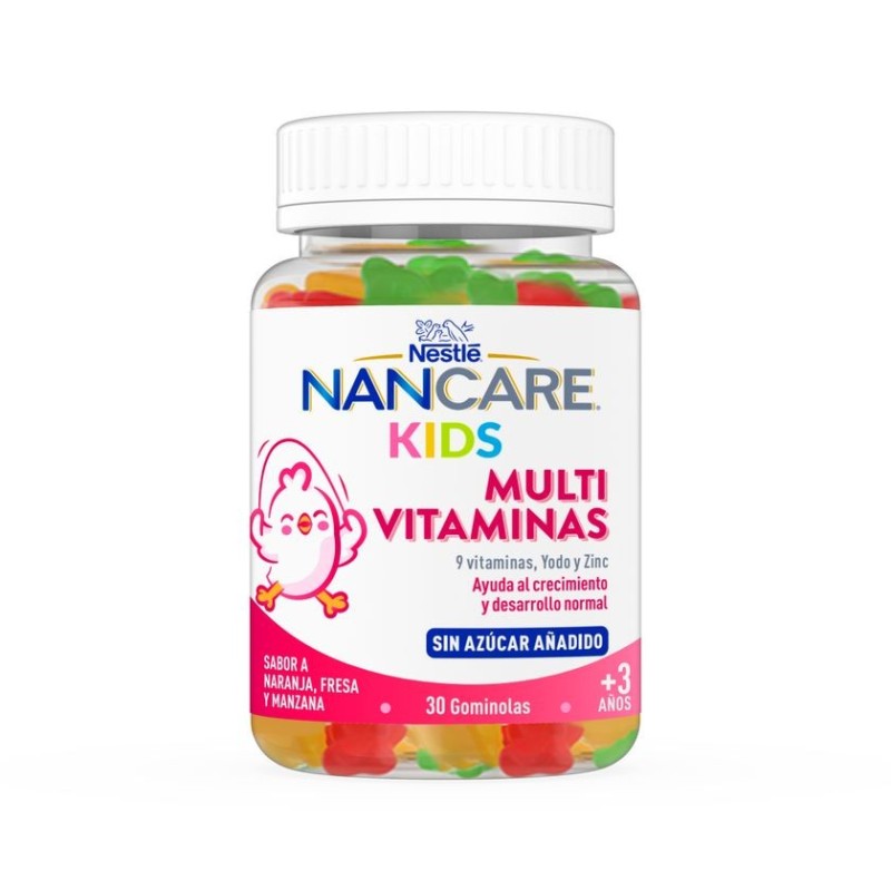 Nancare Kids Multivitaminas 30 Gominolas Sabor Naranja Fresa y Manzana