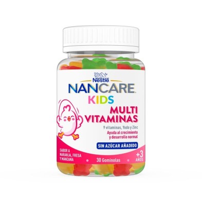 Nancare Kids Multivitaminas 30 Gominolas Sabor Naranja Fresa y Manzana
