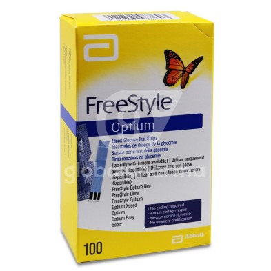 Tiras Reactivas Glucemia Freestyle Optium 100 Unidades