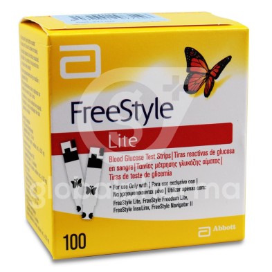 Tiras Reactivas Glucemia Freestyle Lite 100 Unidades