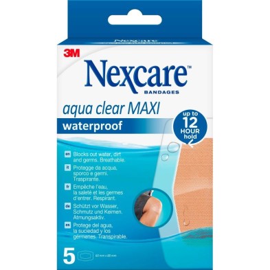 Apósito Adhesivo 3m Nexcare Agua 360º Maxi 89 mm x 60 mm 5 Apósitos
