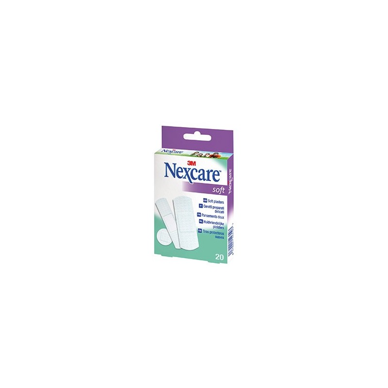Apósito Adhesivo 3m Nexcare Soft Tiras Protectoras Suaves 20 Unidades Surtido