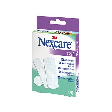Apósito Adhesivo 3m Nexcare Soft Tiras Protectoras Suaves 20 Unidades Surtido