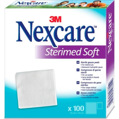 Sterimed Soft Gasa Estéril Tejido sin Tejer 3m Nexcare 100 Unidades 10 cm x 10 cm