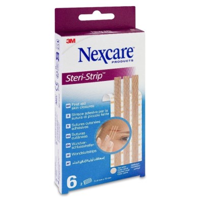 Sutura Cutánea Estéril 3m Nexcare Steri Strip Tan Color 3 Unidades 6 mm x 75 mm