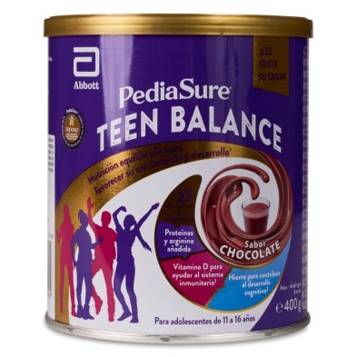 Pediasure Teen Balance 1 Lata 400 g Sabor Chocolate