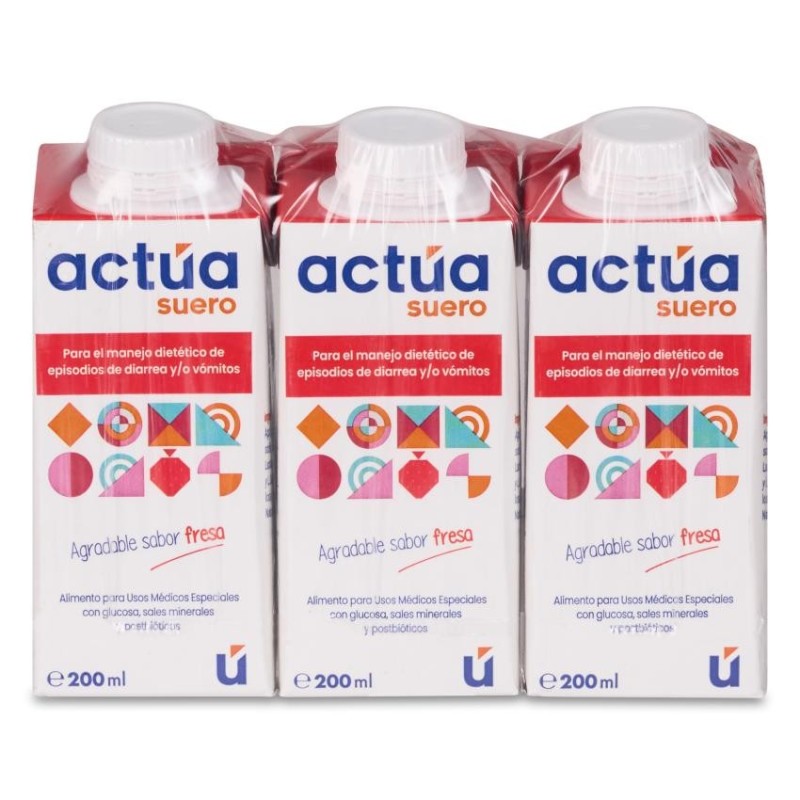 Actua Suero 1 Tetrabrick 200 ml Sabor Fresa