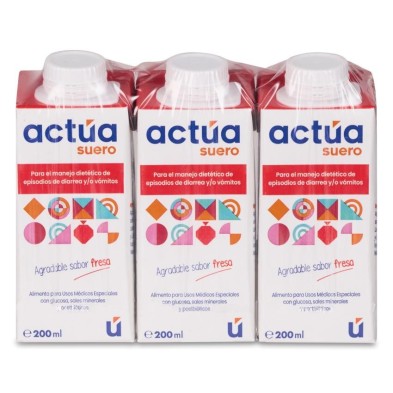 Actua Suero 1 Tetrabrick 200 ml Sabor Fresa