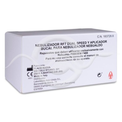 Nebulizador rf7 Dual Speed y Aplicador Bucal para Nebulizador Nebualdo 1 Unidad