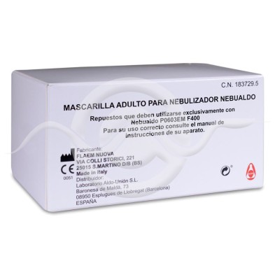 Mascarilla Adulto para Nebualdo Nebulizador 1 Unidad
